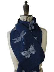 Dragonfly Merino Wool Scarf